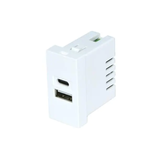 Kembar Port TypeA + C Usb carjer stop kontak Modul